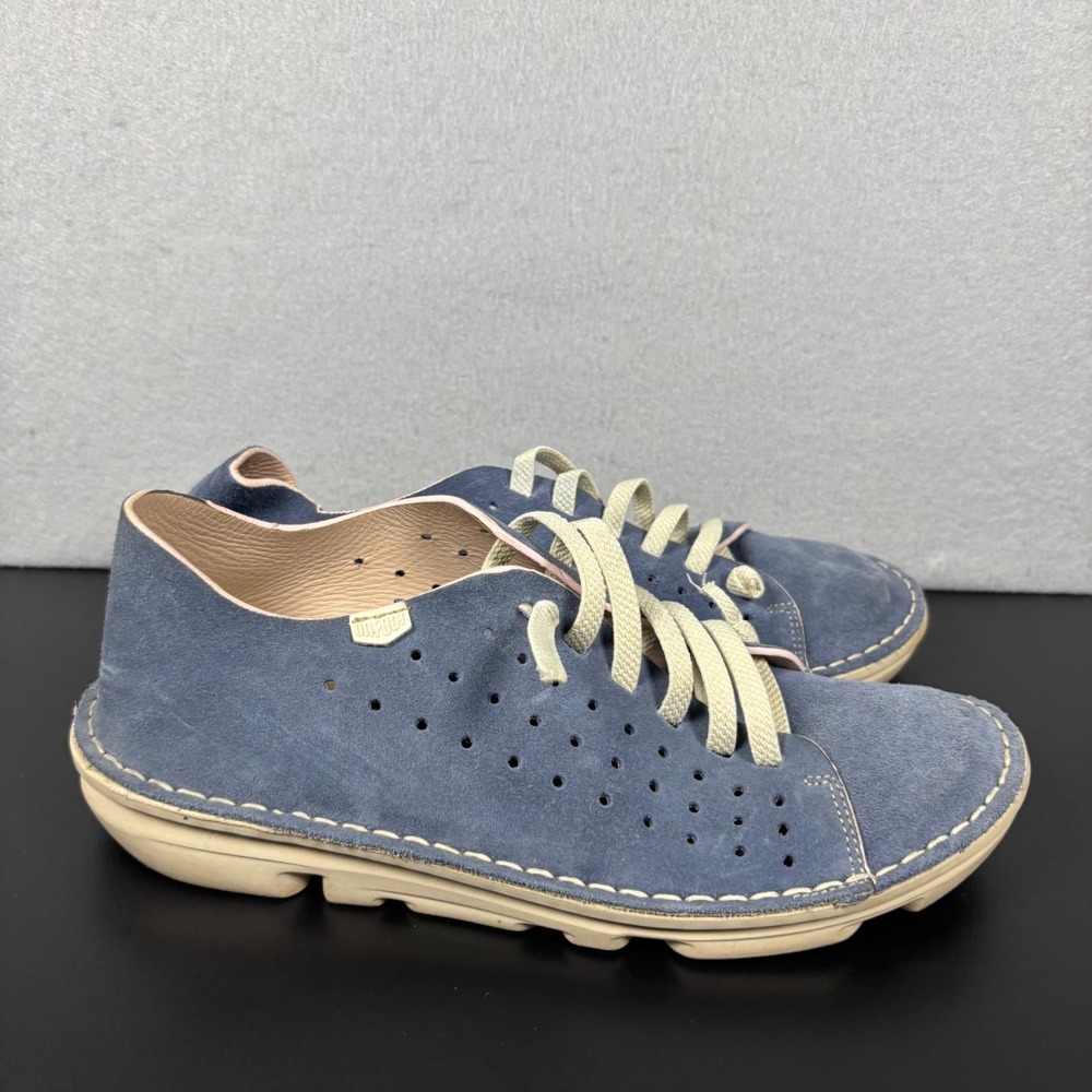 On Foot Running Walking Shoe Slip On Jean Blue Suede Women's Size 7.5/38 Sneaker - Picture 2 of 13